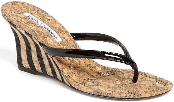 Manolo Blahnik "Pat" Wedge Sandal