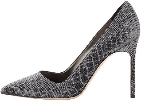 Manolo Blahnik "BB" Croc-Print Pump