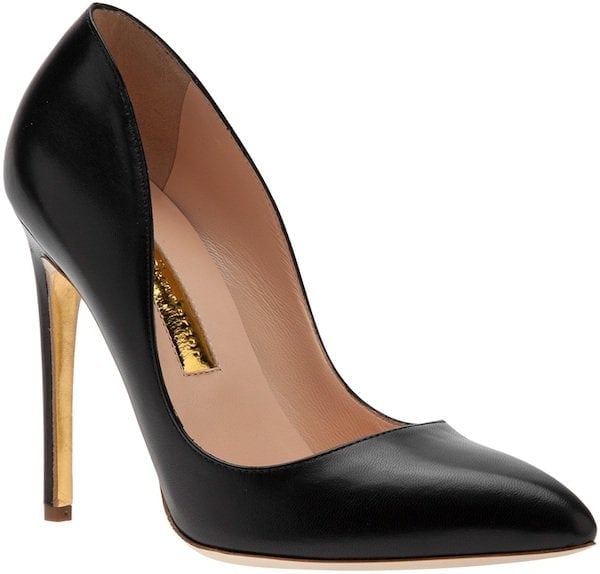 Rupert Sanderson "Elba" Pumps in Black Leather