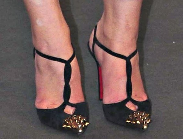 Sophie Turner's studded slingback "Geotistrap" pumps from Christian Louboutin