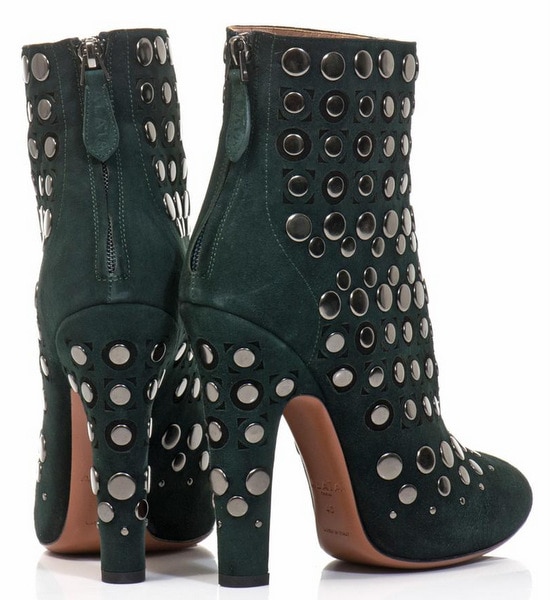 Azzedine Alaïa Studded Suede Ankle Boots