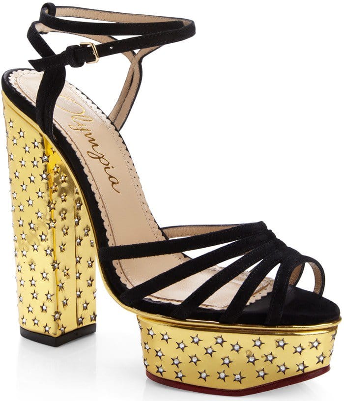 Let Charlotte Olympia’s Rising star sandals complete your evening look with a definitive wow-factor