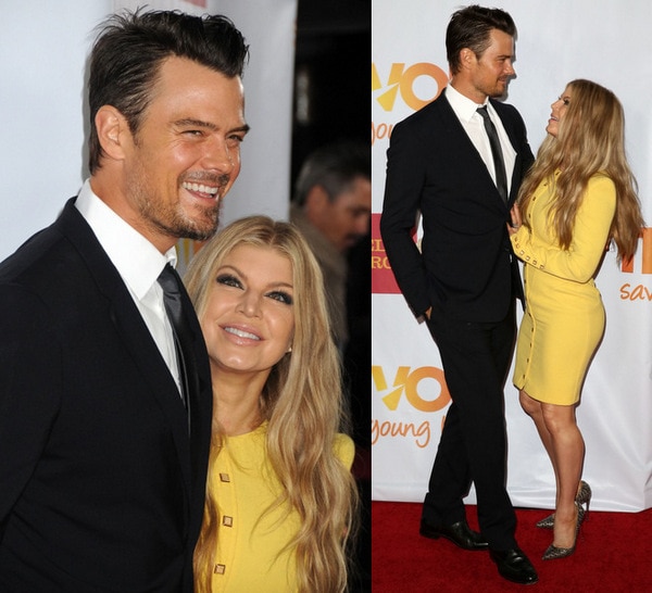 Fergie and Josh Duhamel share a laugh, epitomizing couple goals on the red carpet at TrevorLIVE LA 2013