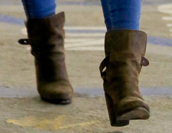 Hilary Duff wearing chic Rag Bone booties