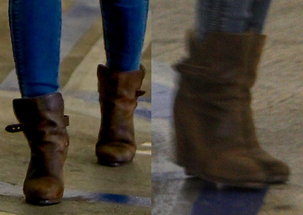 Hilary Duff wearing chic Rag Bone booties