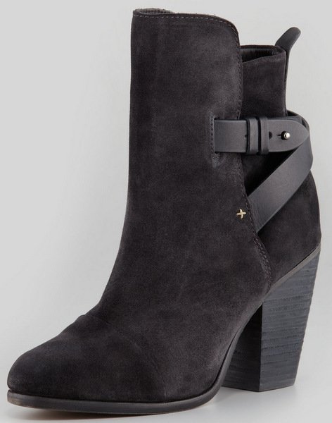 Rag Bone Kinsey Suede Bootie in Asphalt Grey