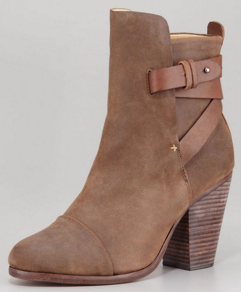 Rag Bone Kinsey Waxed Suede Bootie