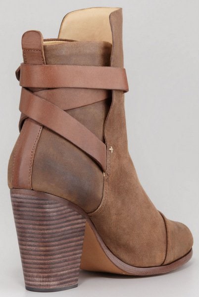 Rag Bone Kinsey Waxed Suede Bootie