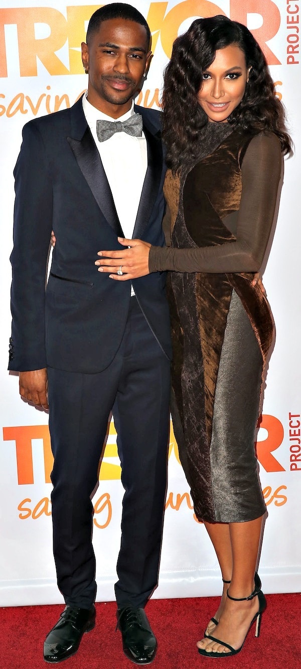 Naya Rivera with fiancé Big Sean, both dressed to impress at TrevorLIVE LA