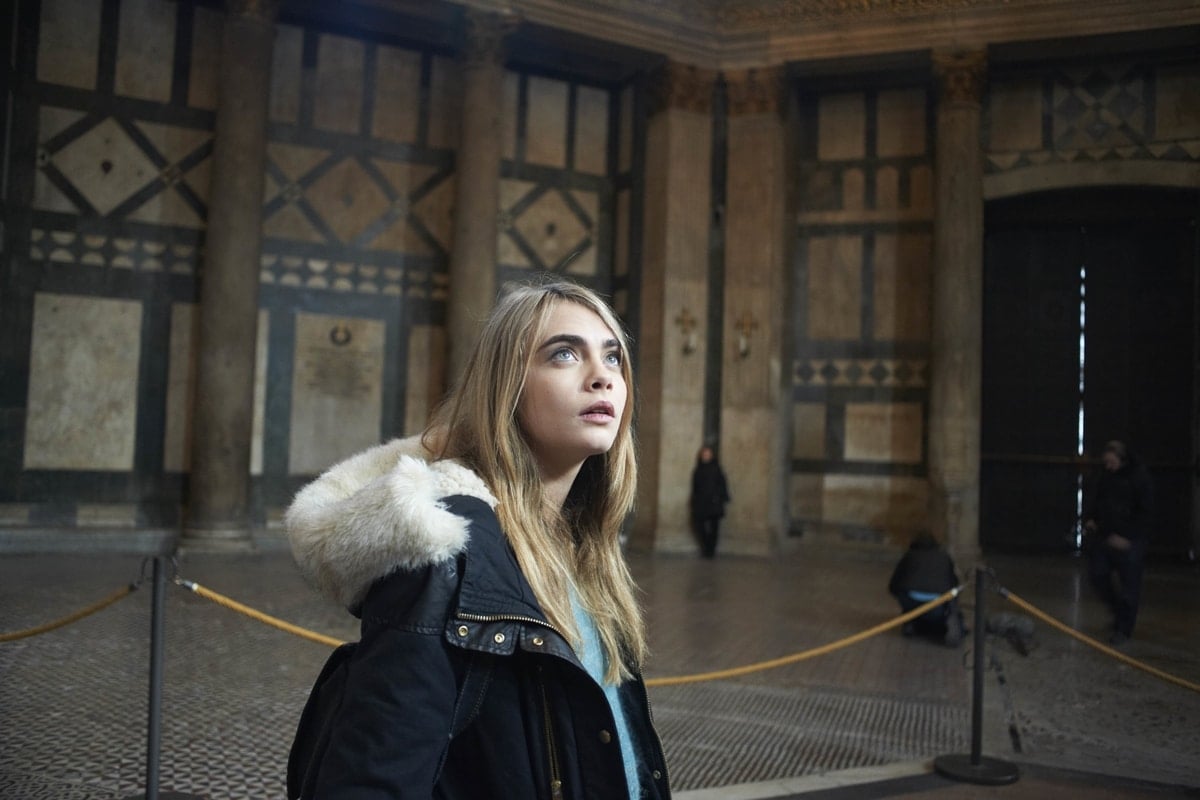 Cara Delevingne delivers a compelling performance as Melanie, a British student drawn into a murder investigation, in the psychological thriller The Face of an Angel