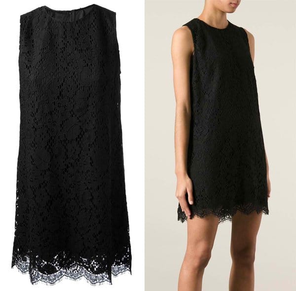 Dolce Gabbana Floral-Lace Shift Dress