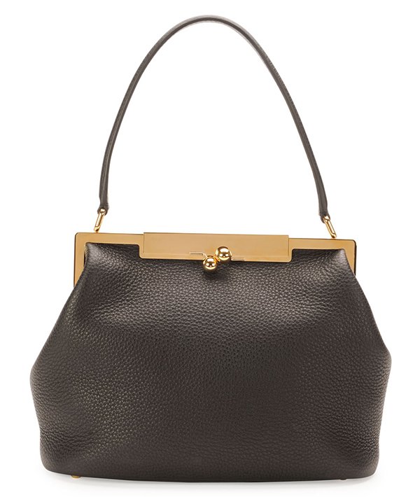 Dolce and Gabbana Sara Pebbled Frame Shoulder Bag