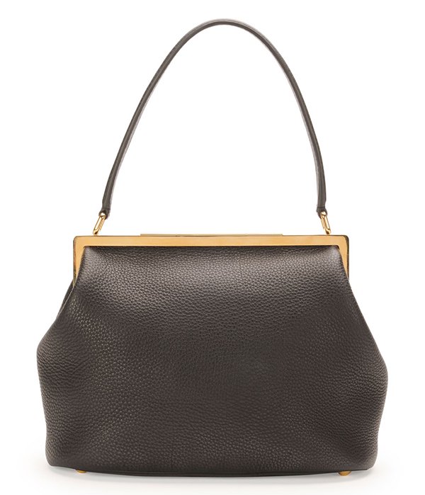 Dolce Gabbana "Sara" Pebbled Frame Shoulder Bag