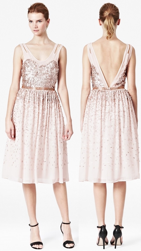 French Connection Shimmer Midi Dress