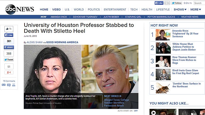 Man stabbed with heel news