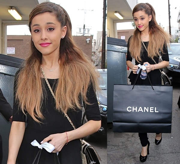 Ariana Grande shopping at the Chanel Boutique in Los Angeles in January 2014