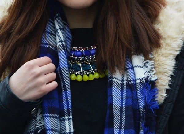 Hannah shows off her statement necklace
