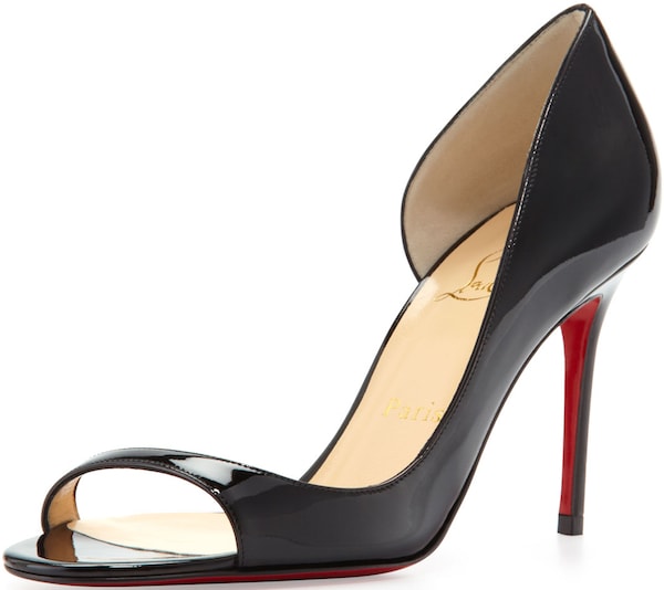 Christian Louboutin "Toboggan" Half d'Orsay Pumps in Black
