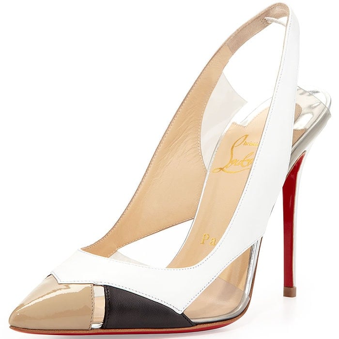 Christian Louboutin "Air Chance" Slingback Pumps in White