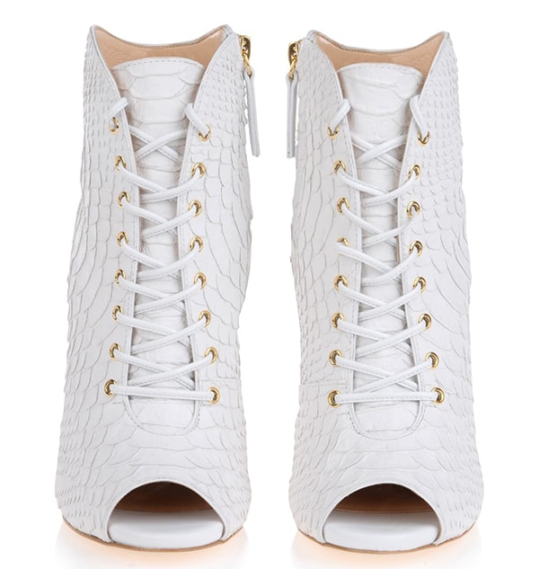 Giuseppe Zanotti Croc Booties in White