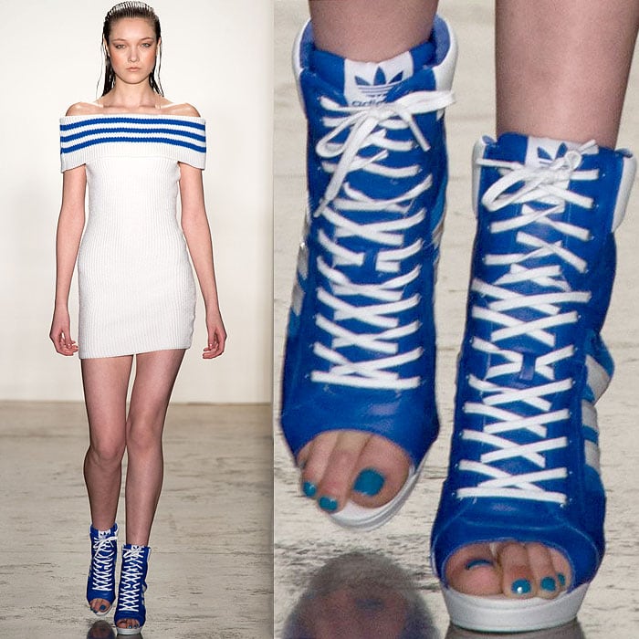 Jeremy Scott Fall 2014 thigh high sneaker boots 2