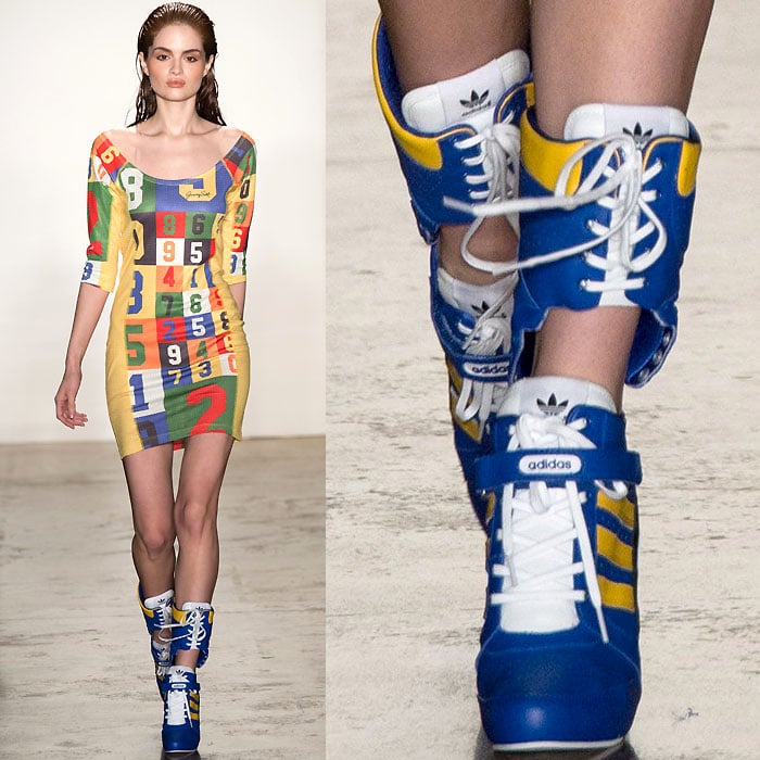 Jeremy Scott Fall 2014 thigh high sneaker boots