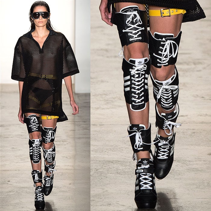 Jeremy Scott Fall 2014 thigh high sneaker boots