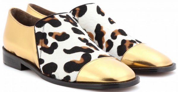 Marni Metallic Leopard Loafers