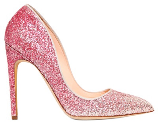 Rupert Sanderson Elba Pumps Glitter Pink