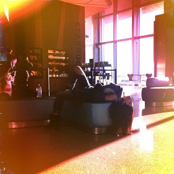 Selena in a captivating shot posted on her Instagram account with the comment "Jet lagged" on February 15, 2014