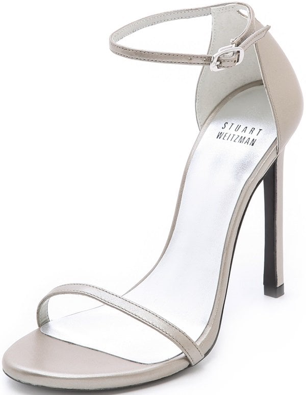 Stuart Weitzman "Nudist" Sandals in Gypsum