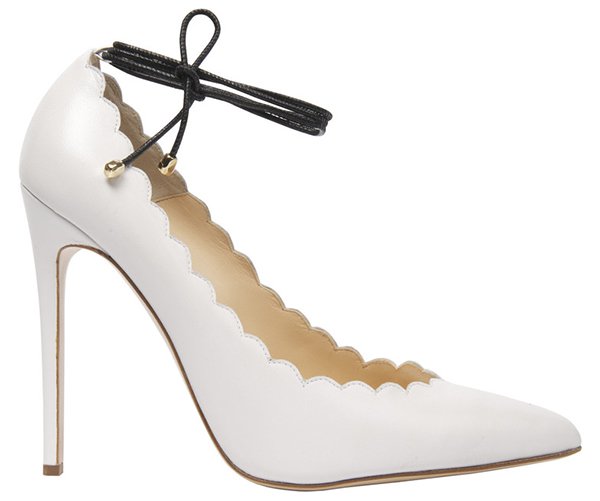 White Bionda Castana 'Rosario' Pumps