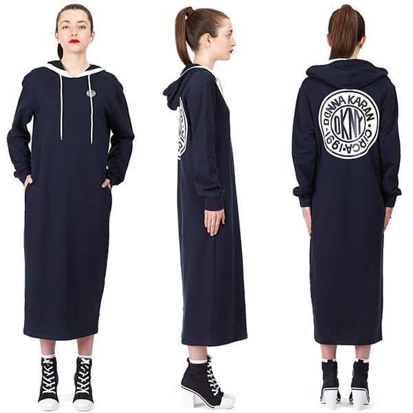 DKNY for Opening Ceremony Token Logo Hooded Dress