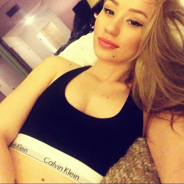 Iggy Azalea flaunts her Calvin Klein underwear in a selfie posted on February 28, 2014