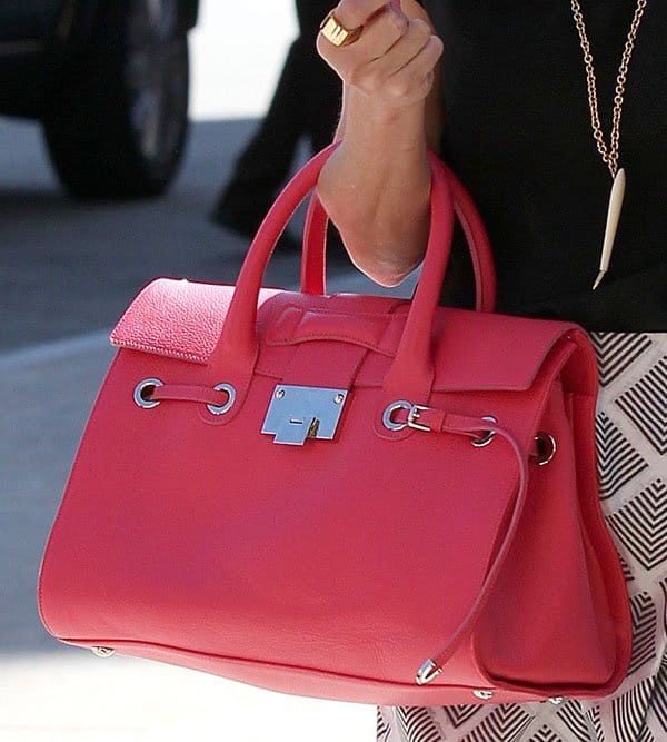 Reese Witherspoon's “Rosalie” satchel in pebbled leather