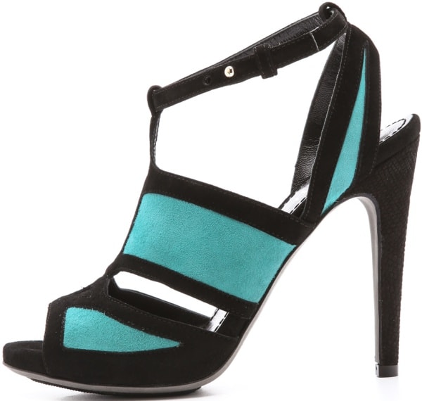 Aperlai Two-Tone Suede Sandals