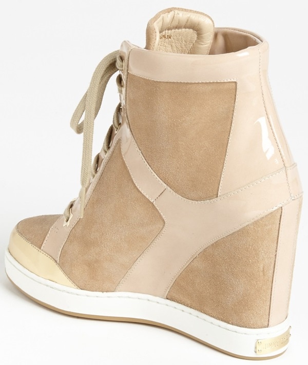 Jimmy Choo Panama Wedge Sneakers in Nude