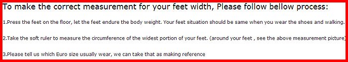 Fake websites often display poorly written English in their size guides, a clear giveaway of illegitimacy
