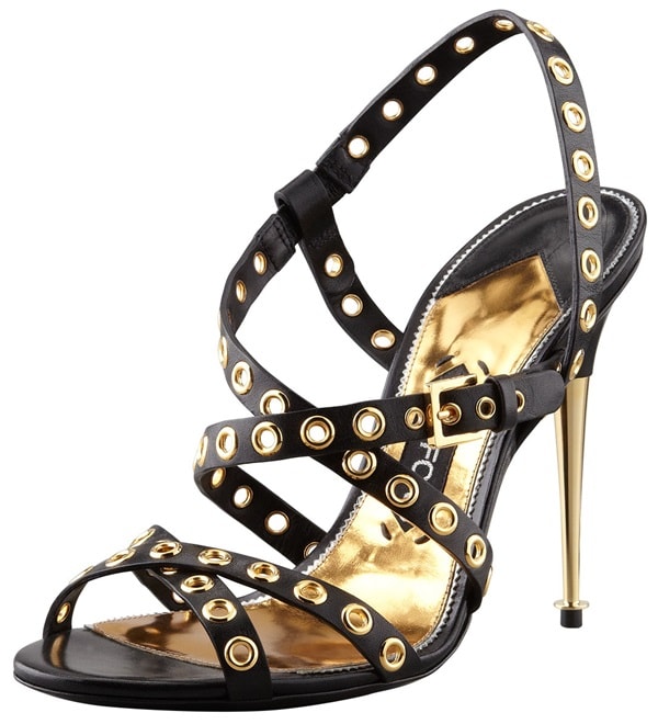 Tom Ford Strappy Eyelet Slingback Sandals