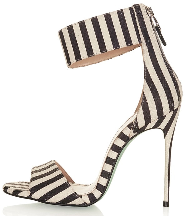 Topshop 'Malibu' Striped Sandals