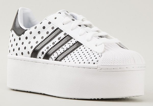 adidas Originals "Superstar 2 Platform up ef" Polka-Dot Sneakers
