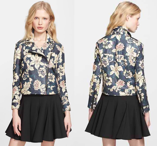 Elizabeth and James Lily Erwan Print Leather Jacket