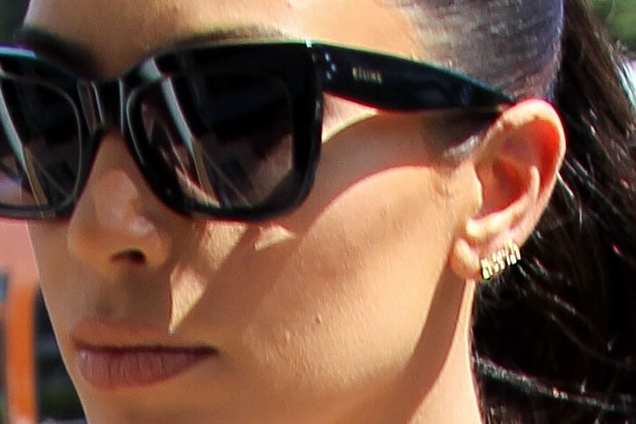 Kim Kardashian's diamond earrings that spell North