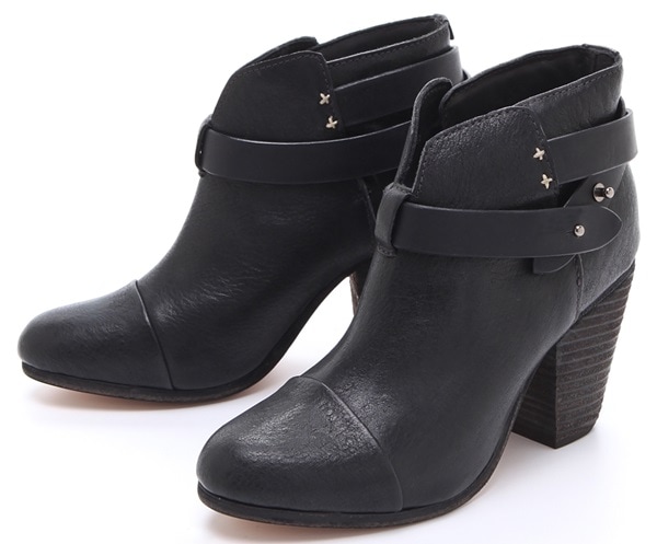 Rag Bone Brown Harrow Booties Black