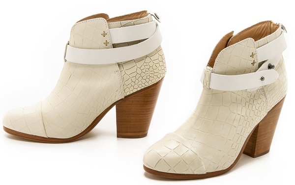 Rag Bone White Harrow Boots