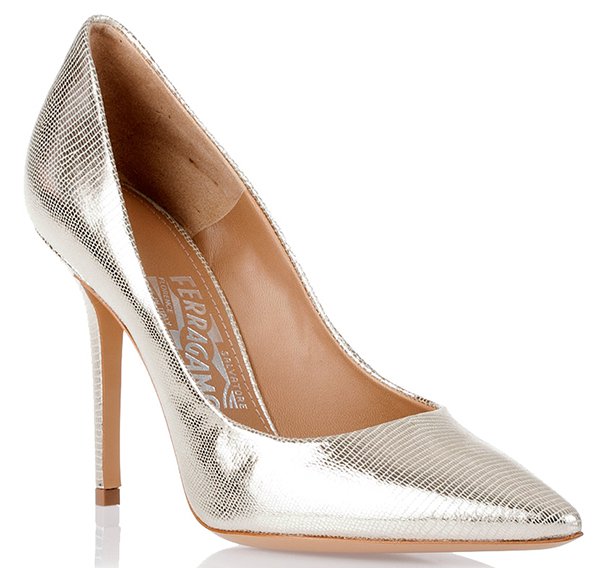 Salvatore Ferragamo Susi Metallic Pumps