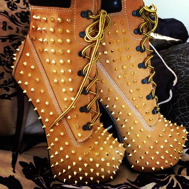 Zendaya shows off her ZiGiny Z-Jo studs booties on Instagram