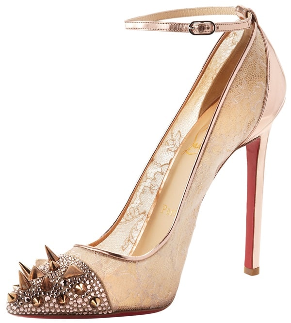 Christian Louboutin Picks Co Potpourri Ankle-Strap Pumps
