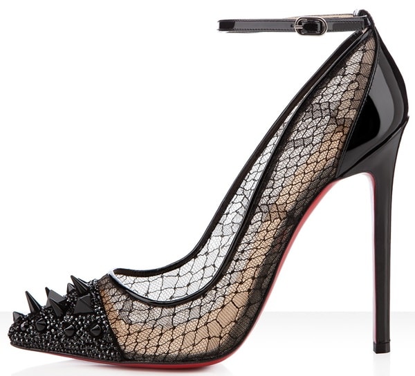 Christian Louboutin Picks Co Potpourri Ankle-Strap Pumps