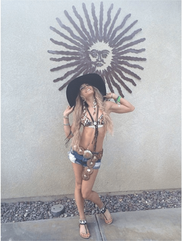 Vanessa Hudgens' Instagram photo with the caption, "Mermaid hair!!!!